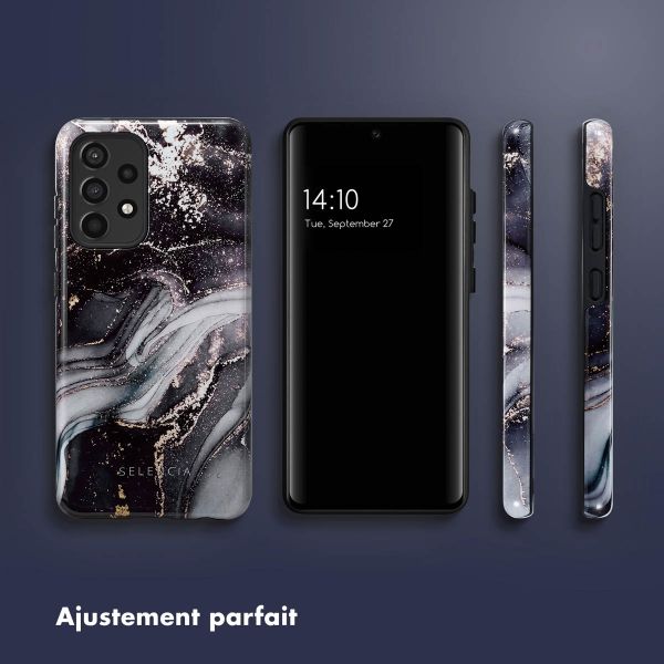 Selencia Coque arrière Vivid Samsung Galaxy A52(s) (5G/4G) - Chic Marble Black