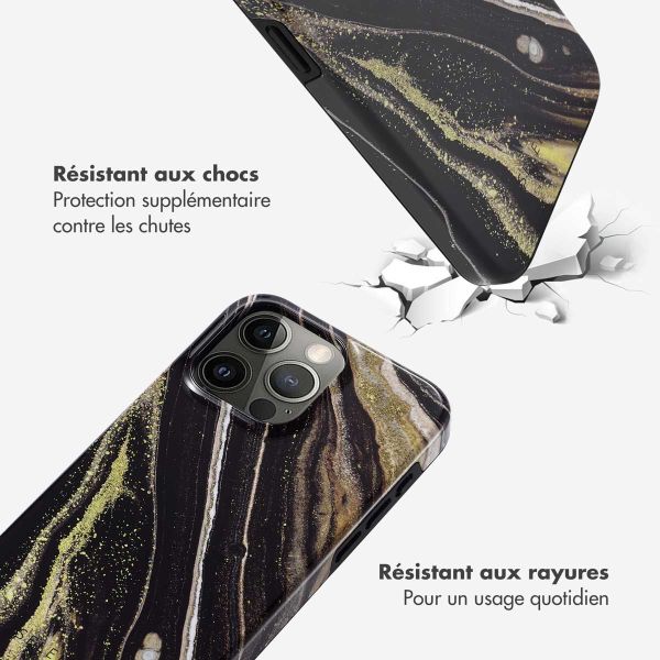 Selencia Coque arrière Vivid iPhone 15 Pro Max - Chic Marble