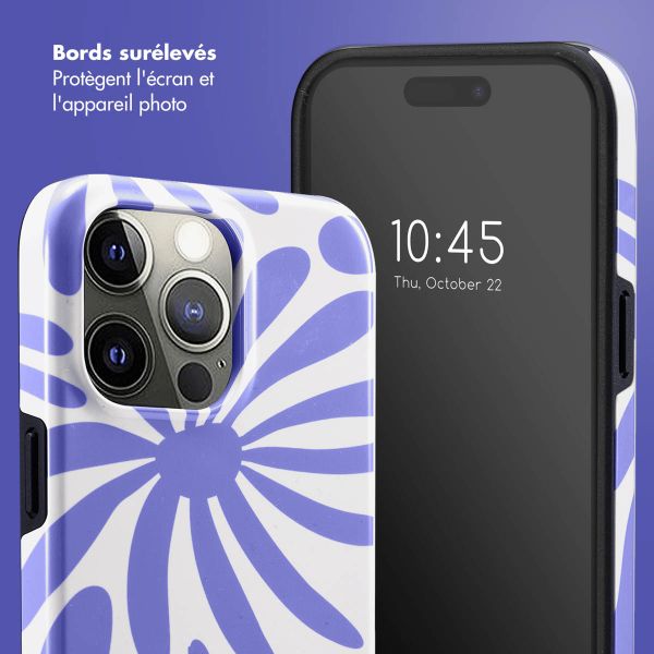 Selencia Coque arrière Vivid iPhone 15 Pro Max - Modern Bloom Sapphire Blue