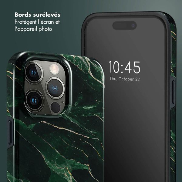 Selencia Coque arrière Vivid iPhone 15 Pro Max - Chic Marble Quartz