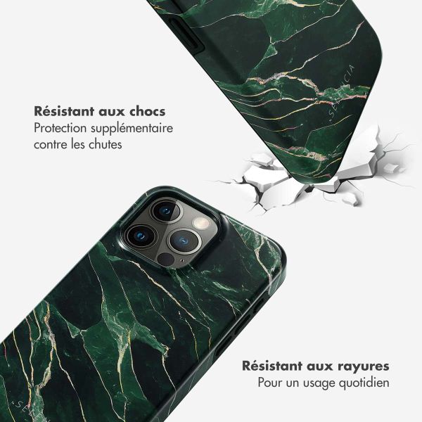 Selencia Coque arrière Vivid iPhone 15 Pro Max - Chic Marble Quartz