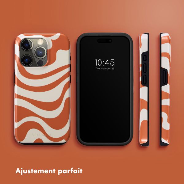 Selencia Coque arrière Vivid iPhone 15 Pro - Dream Swirl Orange