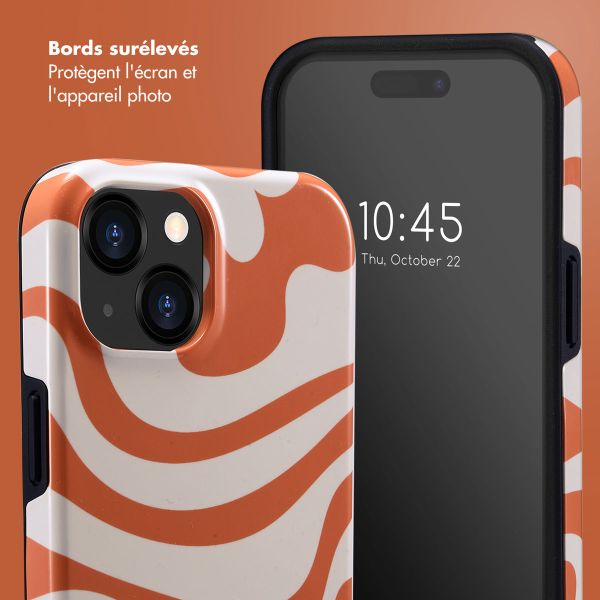 Selencia Coque arrière Vivid iPhone 15  - Dream Swirl Orange