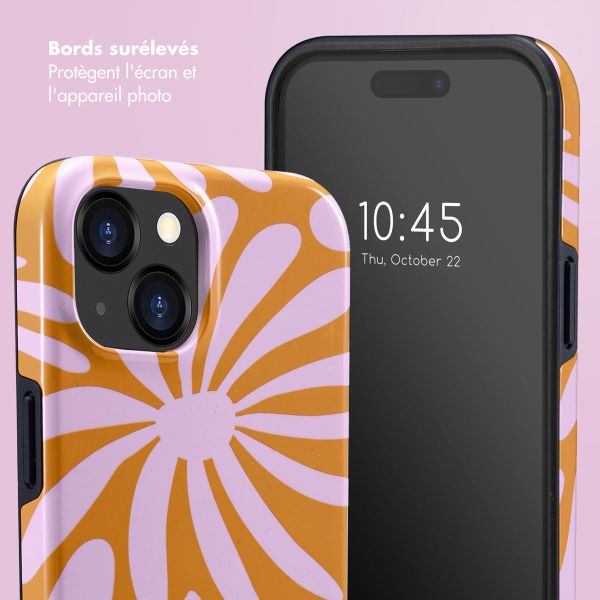 Selencia Coque arrière Vivid iPhone 15  - Modern Bloom Pink