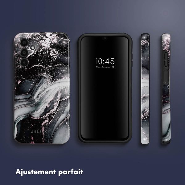 Selencia Coque arrière Vivid Samsung Galaxy A15 (5G/4G) - Chic Marble Black