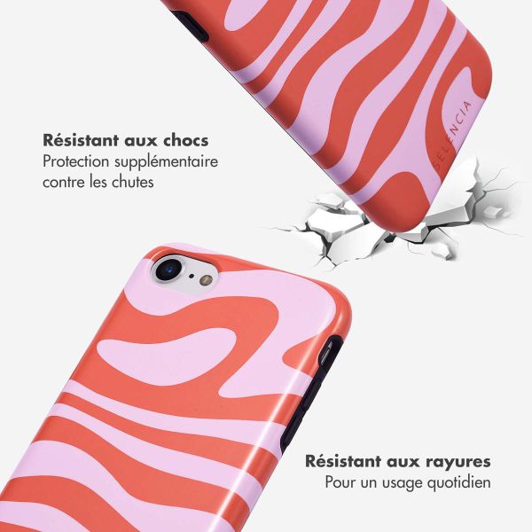 Selencia Coque arrière Vivid iPhone SE (2022 / 2020) / 8 / 7 / 6(s) - Dream Swirl Pink