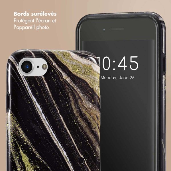 Selencia Coque arrière Vivid iPhone SE (2022 / 2020) / 8 / 7 / 6(s) - Chic Marble