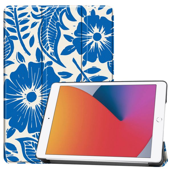 iMoshion Coque tablette Design iPad 7 (2019) / iPad 8 (2020) / iPad 9 (2021) 10.2 inch - Flower Tile