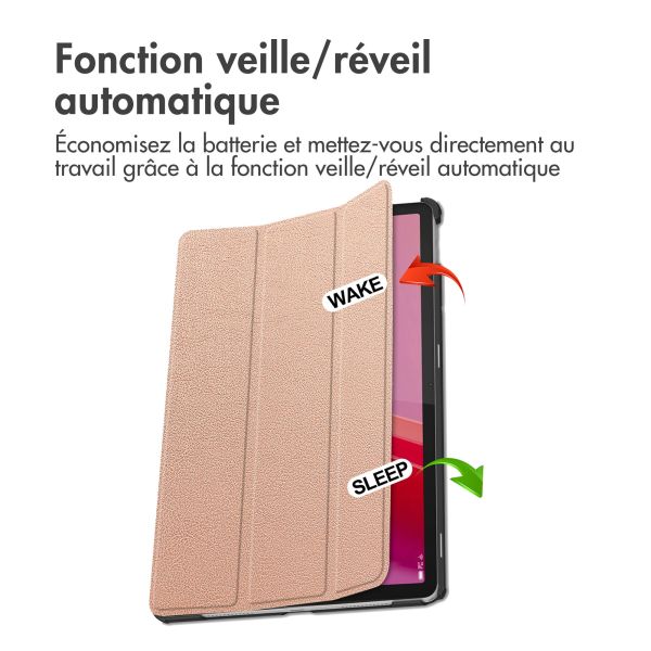 imoshion Coque tablette Trifold Lenovo Tab M11 - Rose Dorée