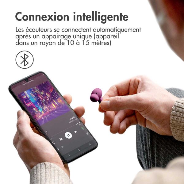 iMoshion ﻿Écouteurs Aura Pro - Écouteurs sans fil - Écouteurs sans fil Bluetooth - Avec fonction de réduction du bruit ANC - Bordeaux