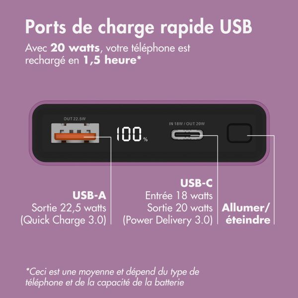 imoshion Ultra Series Batterie externe 10.000 mAh - Bordeaux