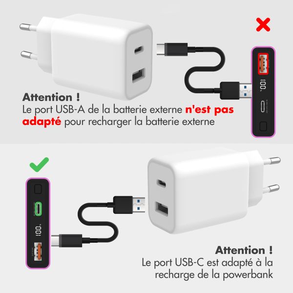 imoshion Ultra Series Batterie externe 10.000 mAh - Rose Vif