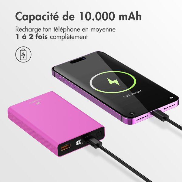 imoshion Ultra Series Batterie externe 10.000 mAh - Rose Vif