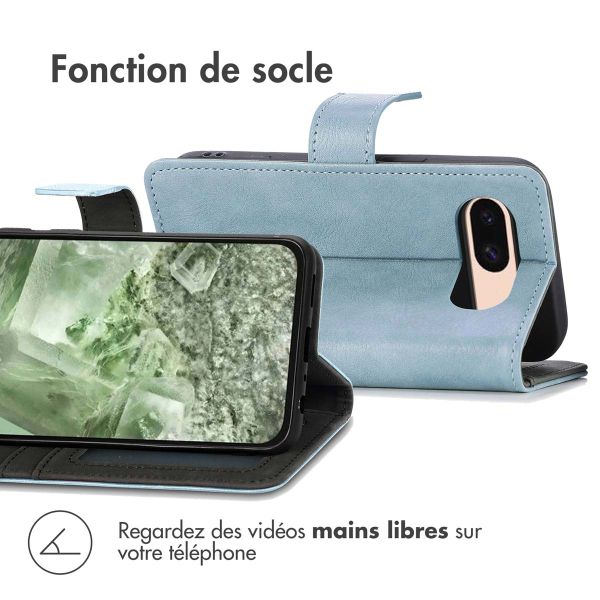 imoshion Étui de téléphone portefeuille Google Pixel 8a - Bleu clair