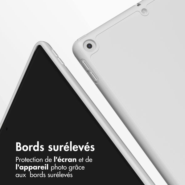 Accezz Étui de téléphone portefeuille Smart Silicone iPad 6 (2018) 9.7 pouces / iPad 5 (2017) 9.7 pouces - Gris