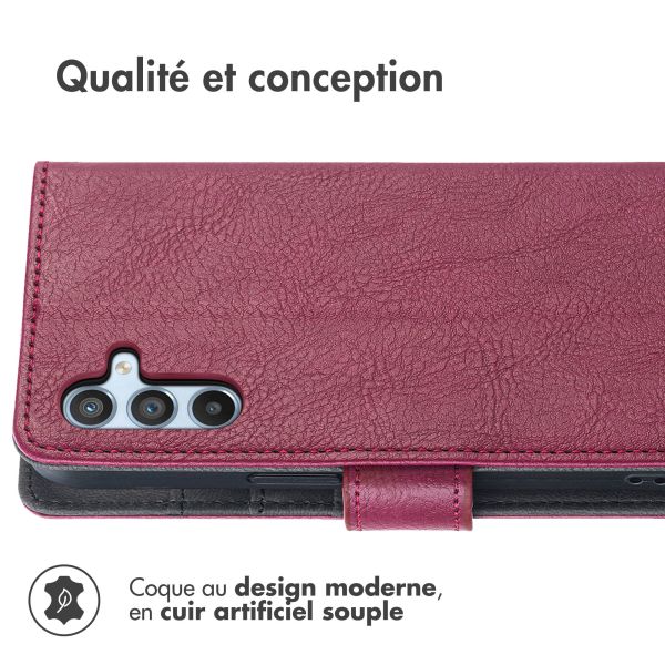 imoshion Étui de téléphone portefeuille Luxe Samsung Galaxy A54 (5G) - Bordeaux