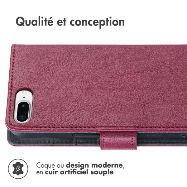 iMoshion Étui de téléphone portefeuille Luxe iPhone 8 Plus / 7 Plus - Bordeaux