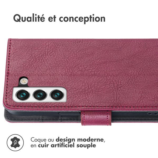 imoshion Étui de téléphone portefeuille Luxe Samsung Galaxy S21 - Bordeaux