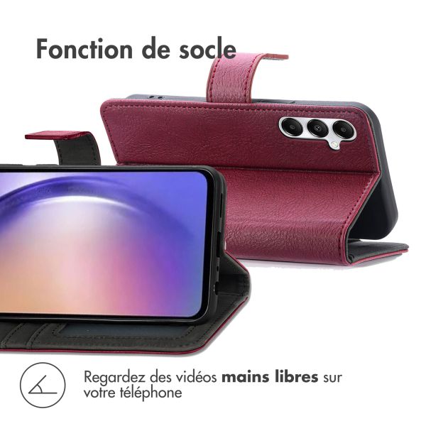 iMoshion Étui de téléphone portefeuille Luxe Samsung Galaxy A55 - Bordeaux