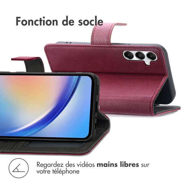 iMoshion Étui de téléphone portefeuille Luxe Samsung Galaxy A35 - Bordeaux