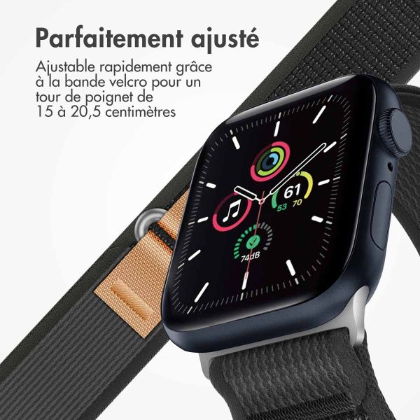 imoshion Bracelet en nylon Trail Apple Watch Series 1-9 / SE - 38/40/41 mm / Series 10 - 42 mm - Noir