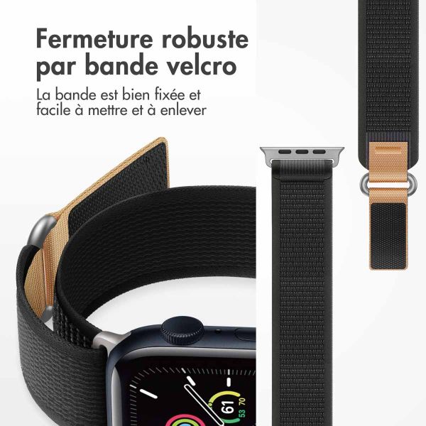 imoshion Bracelet en nylon Trail Apple Watch Series 1-9 / SE - 38/40/41 mm / Series 10 - 42 mm - Noir