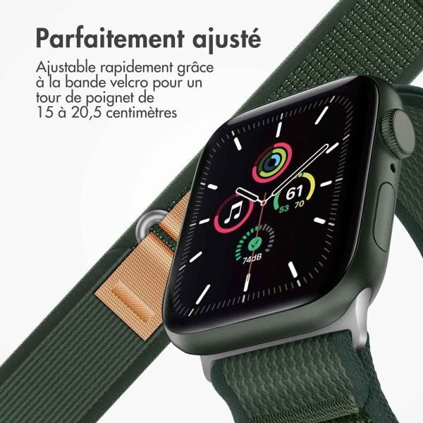 imoshion Bracelet en nylon Trail Apple Watch Series 1-9 / SE - 38/40/41 mm / Series 10 - 42 mm - Army Green