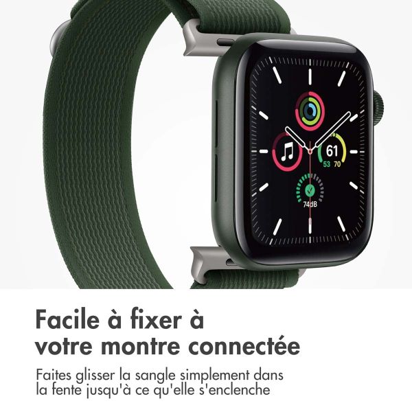 imoshion Bracelet en nylon Trail Apple Watch Series 1-9 / SE - 38/40/41 mm / Series 10 - 42 mm - Army Green