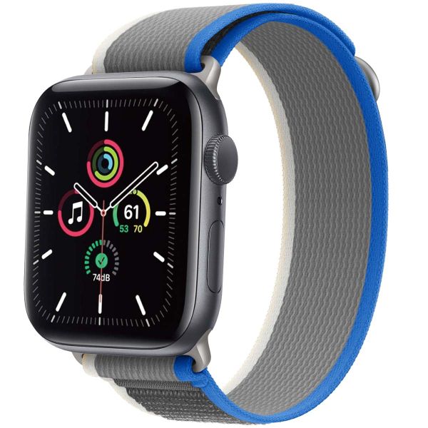 imoshion Bracelet en nylon Trail Apple Watch Series 1-9 / SE - 38/40/41 mm / Series 10 - 42 mm - Blue Grey