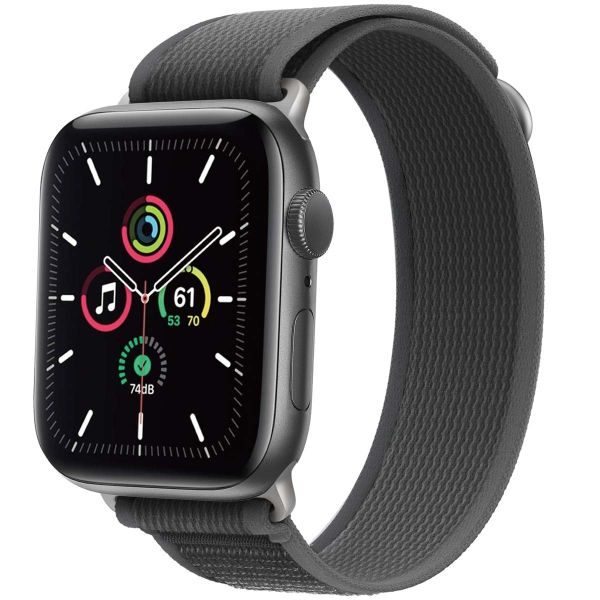 imoshion Bracelet en nylon Trail Apple Watch Series 1-9 / SE - 38/40/41 mm / Series 10 - 42 mm - Black Grey