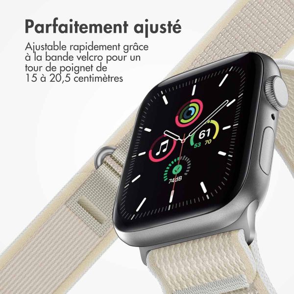 imoshion Bracelet en nylon Trail Apple Watch Series 1-9 / SE - 38/40/41 mm / Series 10 - 42 mm - Starlight