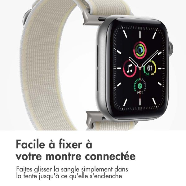 imoshion Bracelet en nylon Trail Apple Watch Series 1-9 / SE - 38/40/41 mm / Series 10 - 42 mm - Starlight