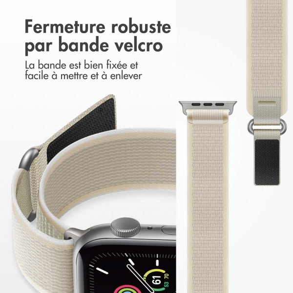 imoshion Bracelet en nylon Trail Apple Watch Series 1-9 / SE - 38/40/41 mm / Series 10 - 42 mm - Starlight