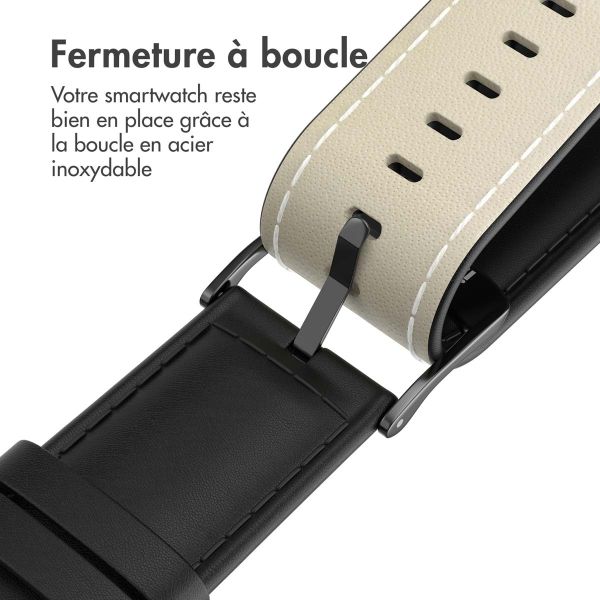 imoshion Bracelet en cuir Classique Apple Watch Series 1-9 / SE - 38/40/41 mm / Series 10 - 42 mm - Noir