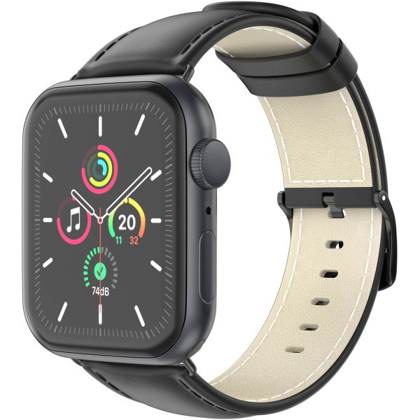 imoshion Bracelet en cuir Classique Apple Watch Series 1-9 / SE - 38/40/41 mm / Series 10 - 42 mm - Noir