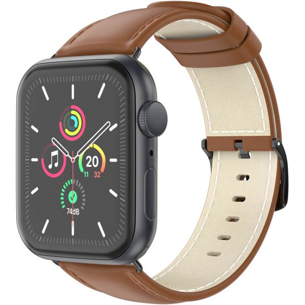 imoshion Bracelet en cuir Classique Apple Watch Series 1-9 / SE - 38/40/41 mm / Series 10 - 42 mm - Brun