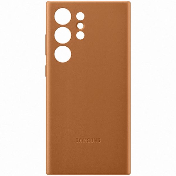 Samsung Original Coque en cuir Samsung Galaxy S23 Ultra - Brun