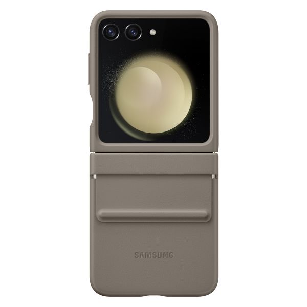 Samsung Étui de liseuse portefeuille en éco-cuir originale Galaxy Z Flip 5 - Etoupe