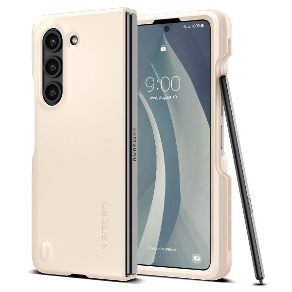 Spigen Coque Thin Fit P (S Pen) Samsung Galaxy Z Fold 5 - Pearled Ivory