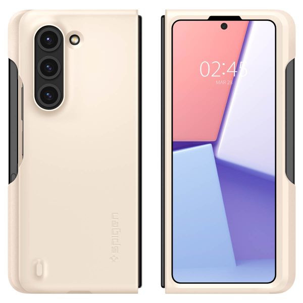 Spigen Coque Thin Fit P (S Pen) Samsung Galaxy Z Fold 5 - Pearled Ivory