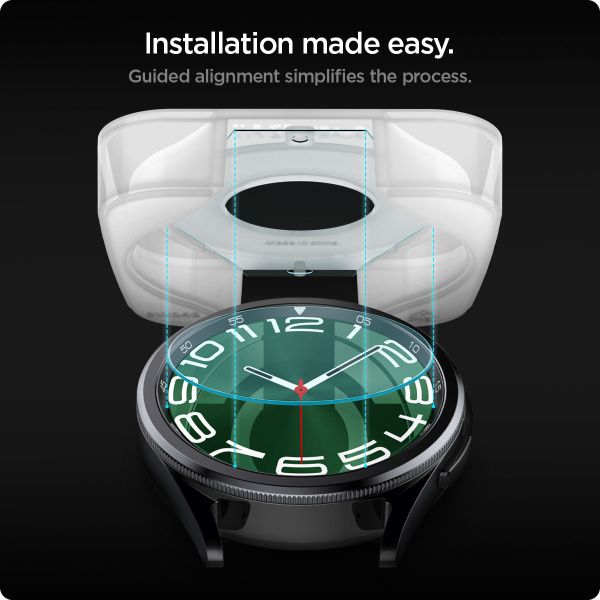 Spigen Protection d'écran EZ FIT Glas.tR avec applicateur Samsung Galaxy Watch 6 Classic - 47 mm - Transparent