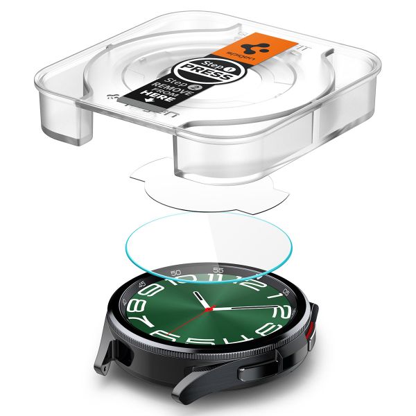 Spigen Protection d'écran EZ FIT Glas.tR avec applicateur Samsung Galaxy Watch 6 Classic - 47 mm - Transparent