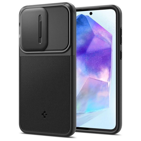 Spigen Coque Optik Armor Camera slider Samsung Galaxy A55 - Noir