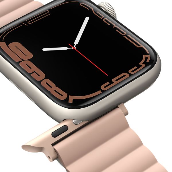 Uniq Bracelet double face Revix Apple Watch 1-9 / SE / Ultra (2) - 42/44/45/49 mm - Blush Pink / Beige