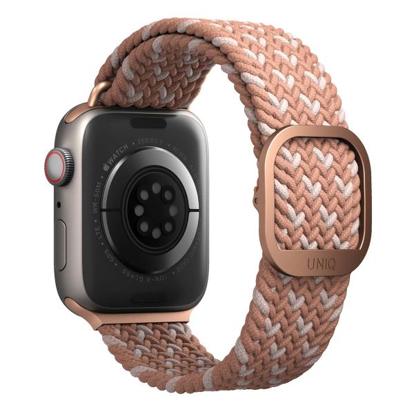 Uniq Bracelet tressé Aspen Designer Edition Apple Watch 1-9 / SE - 38/40/41 mm - Rose Agrume