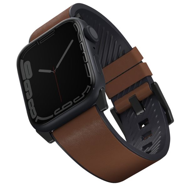 Uniq Bracelet cuir Straden Waterproof Apple Watch 1-9 / SE / Ultra (2) - 42/44/45/49 mm - Marron Toffee