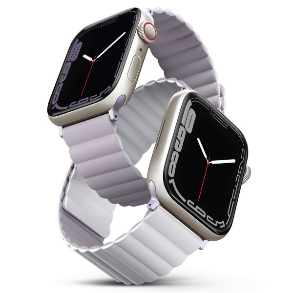 Uniq Bracelet double face Revix Apple Watch 1-9 / SE - 38/40/41 mm / Series 10 - 42 mm - Lilac / White