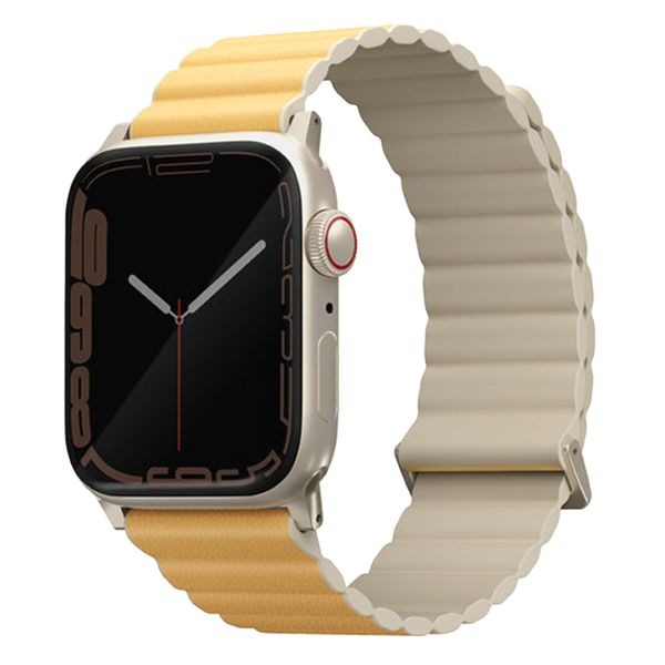 Uniq Bracelet double face Revix Premium Edition Apple Watch 1-9 / SE - 38/40/41 mm - Canary Yellow / Ivory