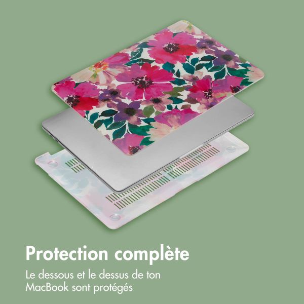 imoshion Coque Design Laptop MacBook Air 15 pouces (2023) / Air 15 pouces (2024) M3 chip - A2941 / A3114 - Floral Water Color