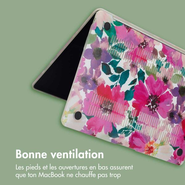 imoshion Coque Design Laptop MacBook Air 13 pouces (2018-2020) - A1932 / A2179 / A2337 - Floral Water Color